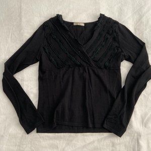 Boudoir Long Sleeve V-Neck Top